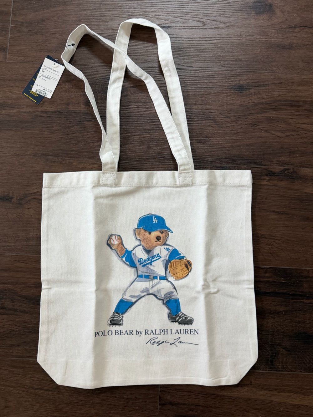 NEW POLO BEAR by Ralph Lauren x Dodgers MLB Tokyo Series 2025 Canvas Tote Bag